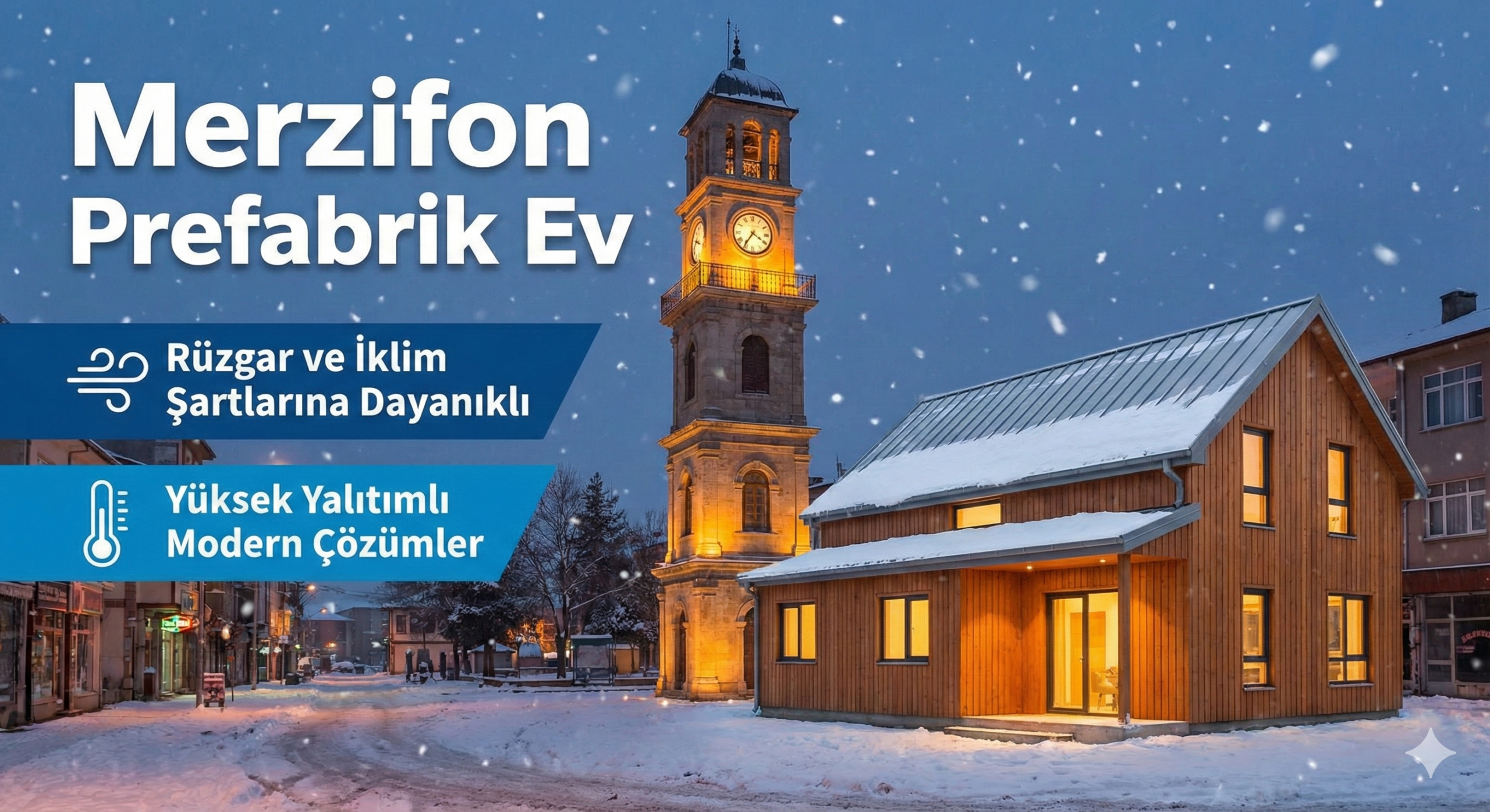 Merzifon ovasında rüzgara dayanıklı, modern tasarımlı ve güneş panelli prefabrik ev