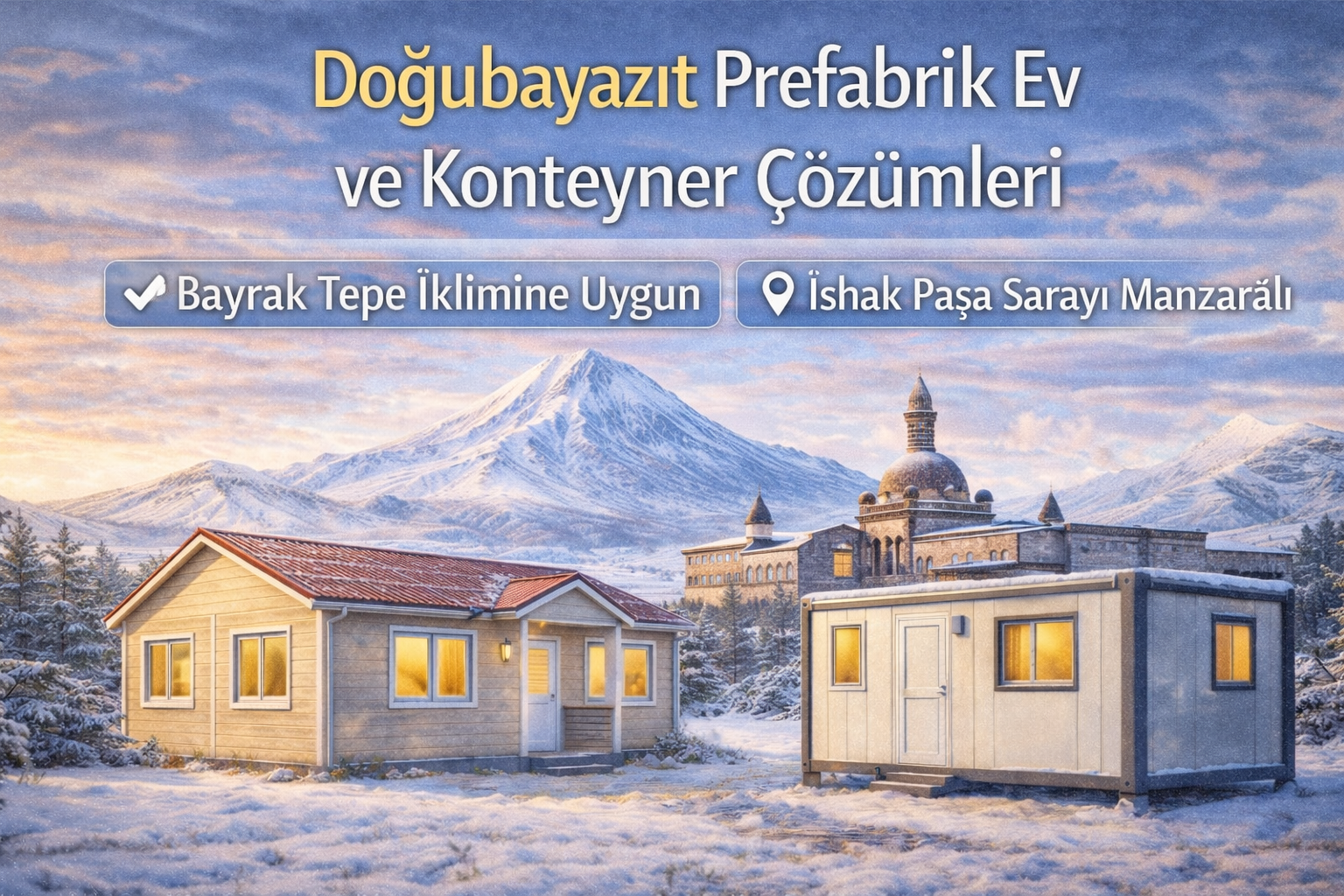 Doğubayazıt Prefabrik Ev Doğubayazıt soğuk iklime uygun prefabrik ev çözümleri