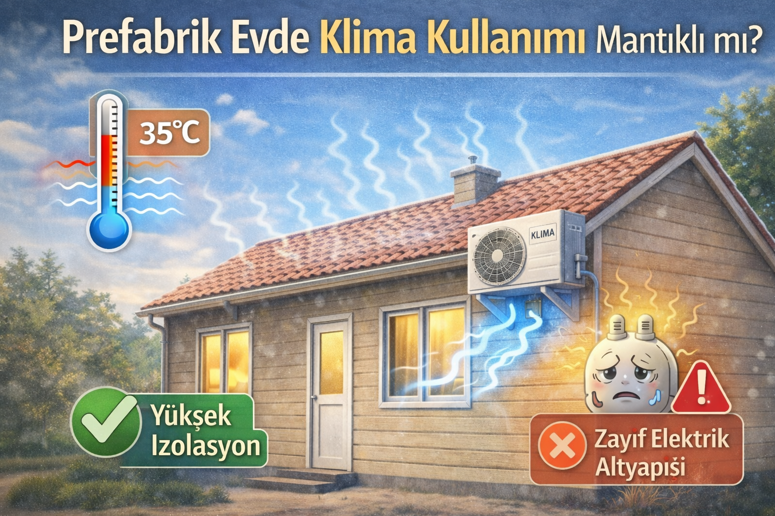 Prefabrik Evde Klima Kullanımı Mantıklı mı? Prefabrik Evde Klima Kullanımı Mantıklı mı?