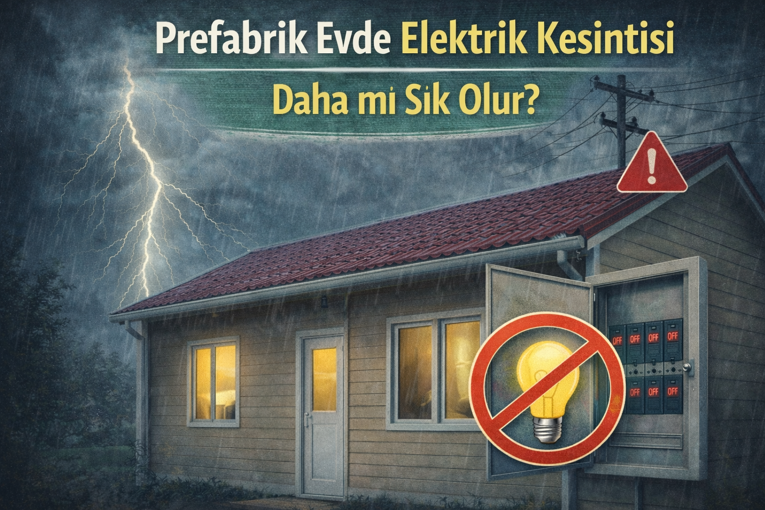 Prefabrik Evde Elektrik Kesintisi Daha mı Sık Olur? Prefabrik evde elektrik kesintisi ve tesisat güvenliği