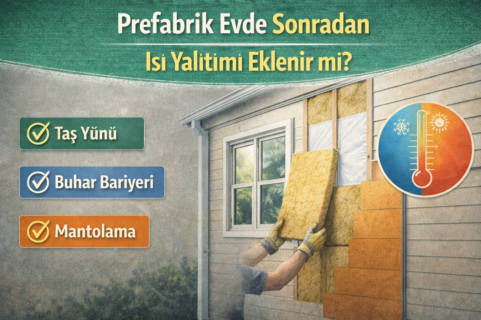 Prefabrik Evde Sonradan Isı Yalıtımı Eklenir mi? Prefabrik evde sonradan ısı yalıtımı uygulaması