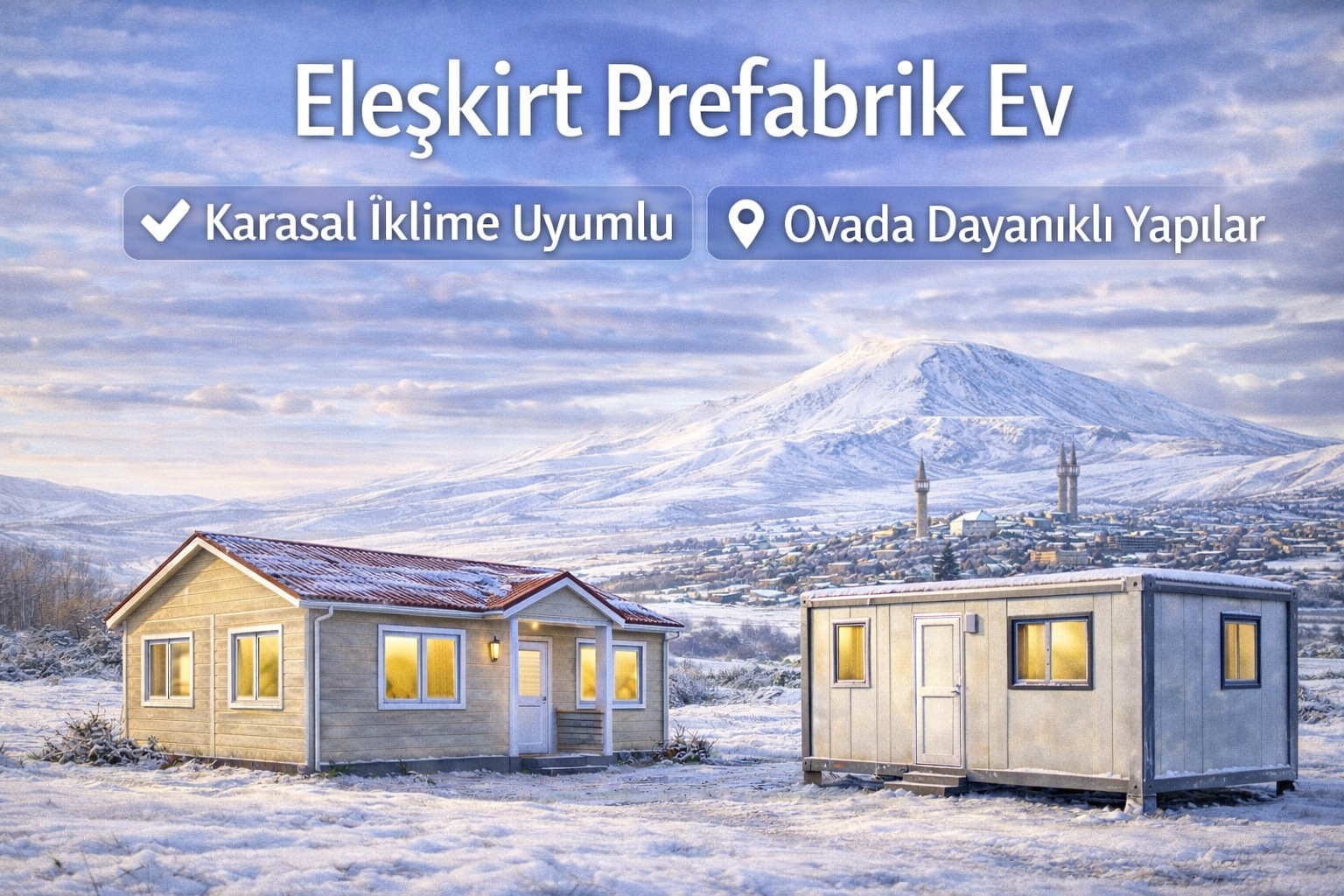 Eleşkirt prefabrik ev ve konteyner çözümleri karasal iklime uygun
